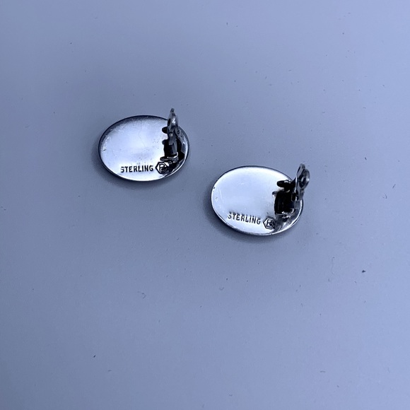 Vintage Burkhardt Sterling Clip on Earrings! - Picture 5 of 7